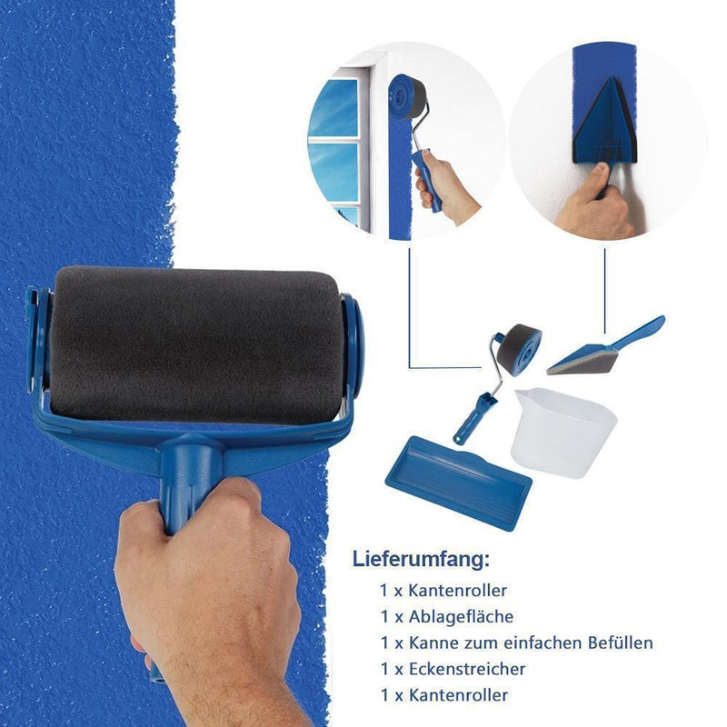 Farbroller wiederbefüllbarer Farbtank Kantenroller, Roller mit Tank, 5er Set