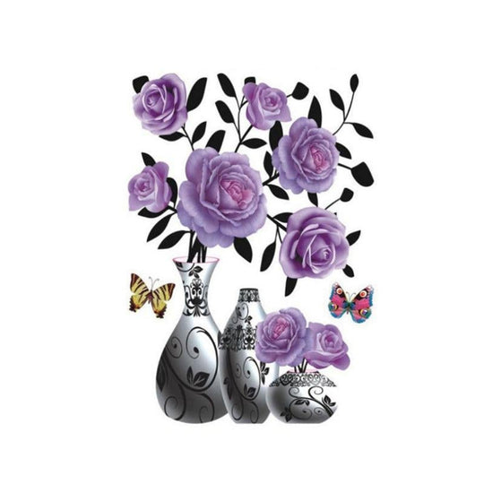 3D Stereo Vase Wandaufkleber