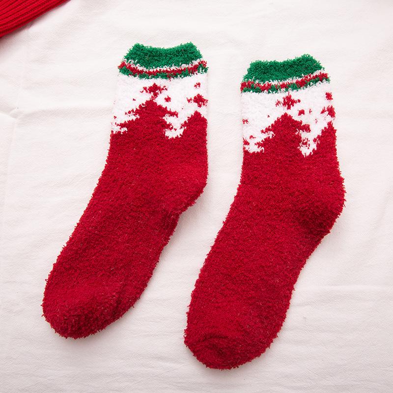Frauen Weihnachten Plüsch Socken