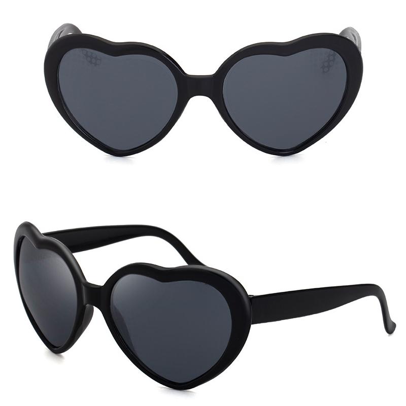 Große übergroße herzförmige Sonnenbrille für Frauen