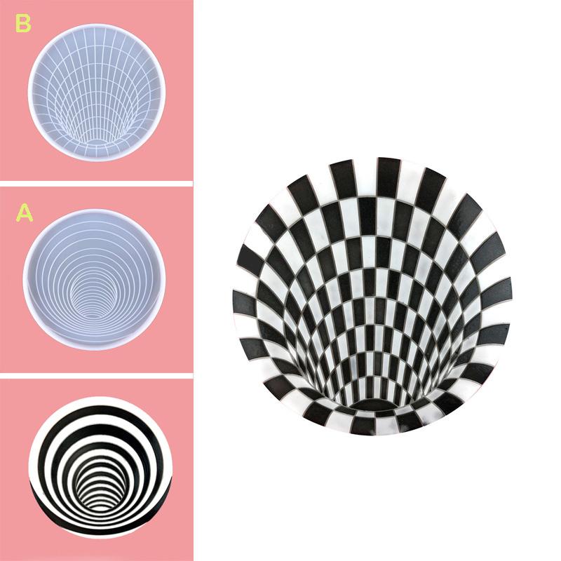 Visuelle Falle Untersetzer mit 3D-Spiralmuster