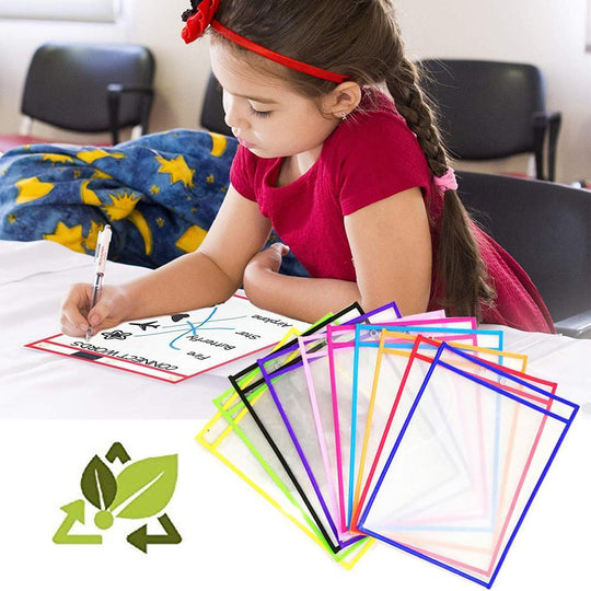 Wiederverwendbare  Dry Erase Taschen Set, ideal für Büro und Schule Arbeit
