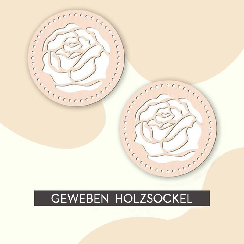 Häkelkorb geweben holzsockel