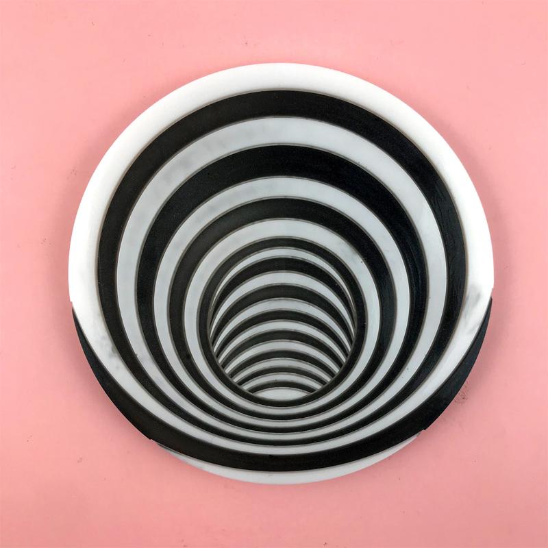 Visuelle Falle Untersetzer mit 3D-Spiralmuster