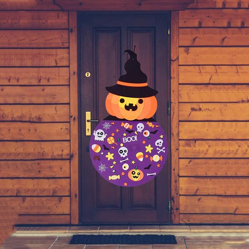 Kinder Halloween DIY Filz Kürbis Handwerk