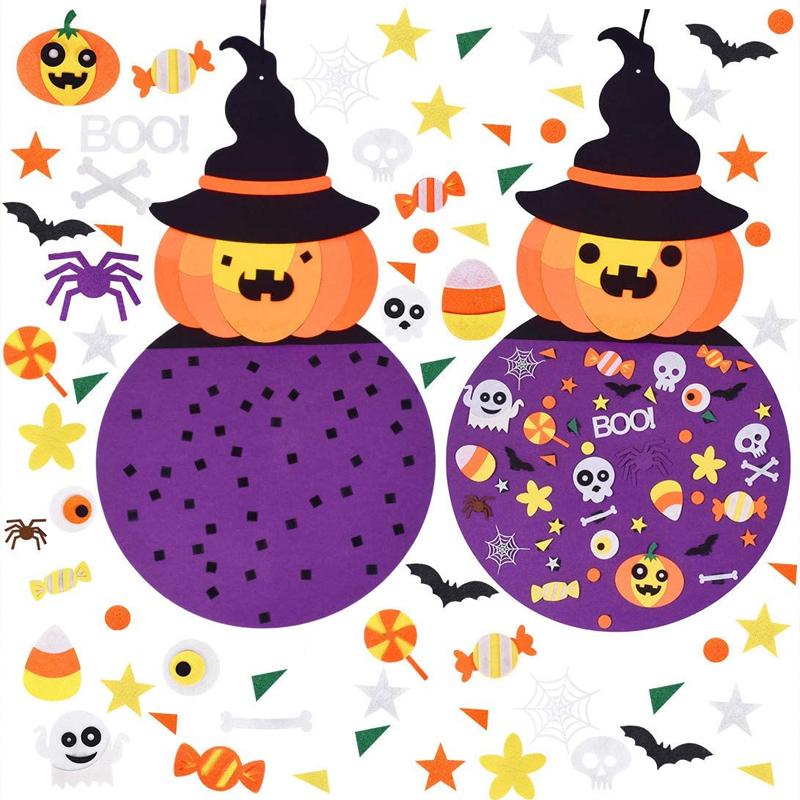Kinder Halloween DIY Filz Kürbis Handwerk
