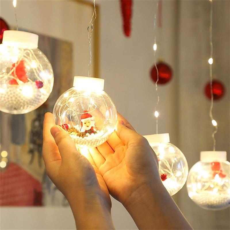 Weihnachten Vorhang Wunsch Ball Lichterkette